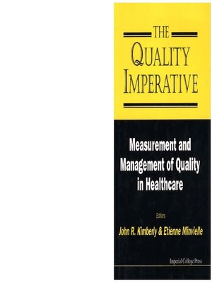 cover image of The Quality Imperative